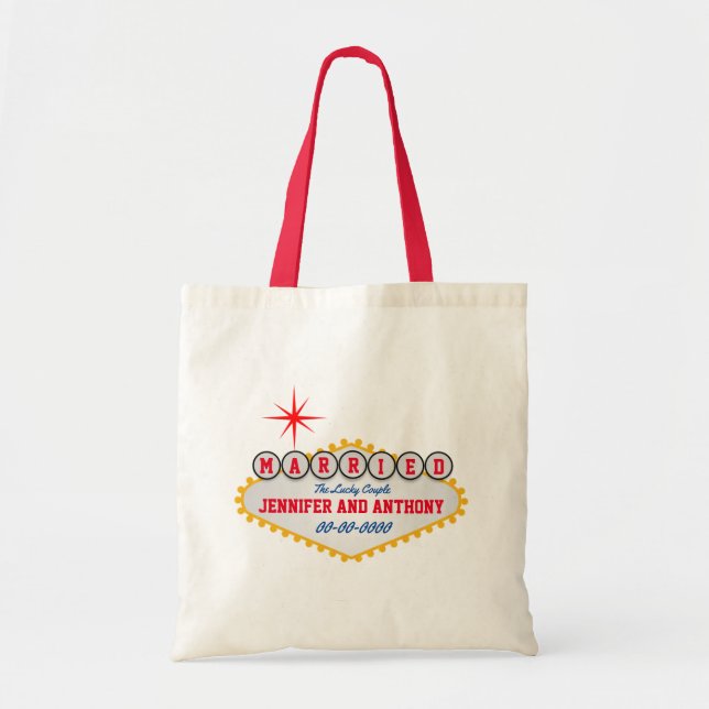Bolsa Tote Sinal de boas-vindas de Vegas Personalizar (Frente)