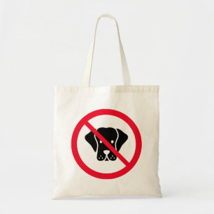 Bolsa Tote Sinal de Círculo Vermelho Sem Cães Permitido Sac