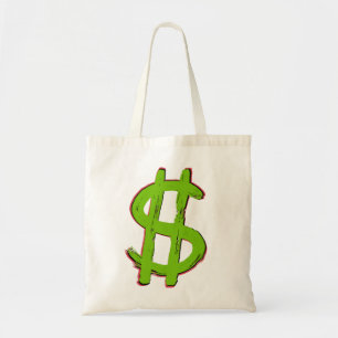 Bolsa Tote Sinal de dólar verde