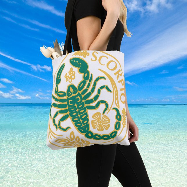 Bolsa Tote Sinal de Escorpião do Zodíaco em um (Scorpio star sign shoulder bag)
