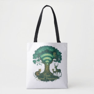 Bolsa Tote Sinal de Frequência da Floresta - Nature WiFi Art