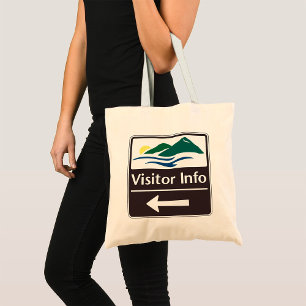 Bolsa Tote Sinal de informações do visitante Direções Sinal S