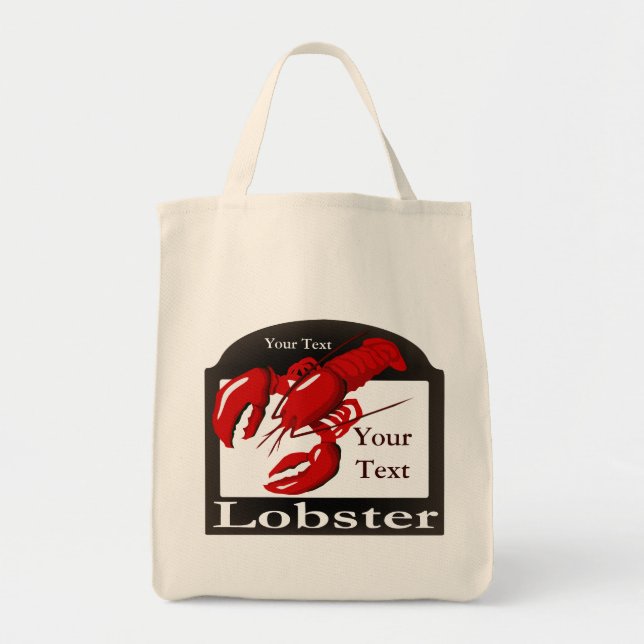 Bolsa Tote Sinal de lagosta Sinal de Design (Frente)