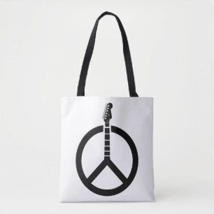 Bolsa Tote Sinal de Paz da Guitarra