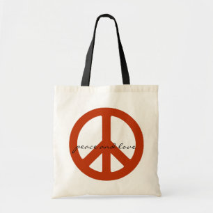 Bolsa Tote sinal de paz, hippies retro