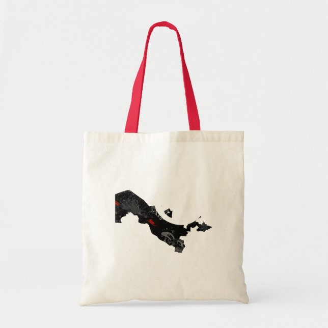 Bolsa Tote Sinal de paz na moda de Uzbekistan com mapa de (Frente)