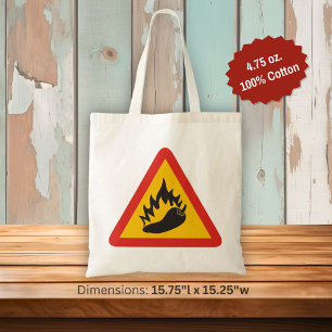 Bolsa Tote Sinal de perigo de pimenta quente