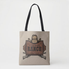 Bolsa Tote Sinal de Ranhura Ocidental do Cowboy Guns Western