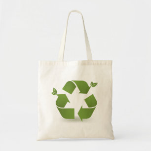 Bolsa Tote Sinal de Reciclar de Planta Verde Sinal Tote Bag
