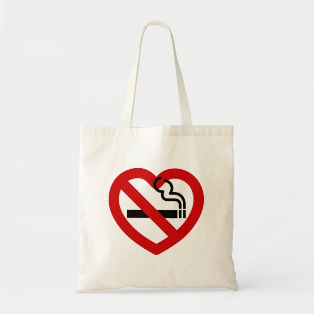 Bolsa Tote Sinal De Sem Amor Para Fumar (Frente)