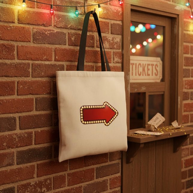 Bolsa Tote Sinal de Seta Vermelha com Luzes (Criador carregado)