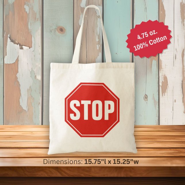 Bolsa Tote Sinal de STOP (Criador carregado)