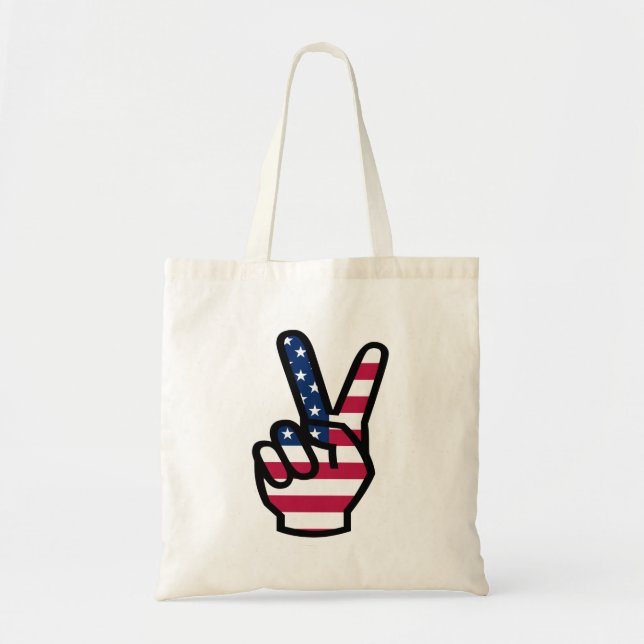 Bolsa Tote Sinal de vitória dos EUA (Frente)
