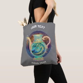 Bolsa Tote SINAL PERSONALIZADO DE ZODIAC Aquarius