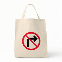 Sinal Proibido de Virar à Direita | Saco de Tota d