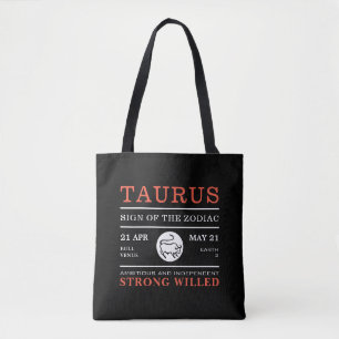 Bolsa Tote Sinal Taurus do Zodíaco, Astrológico