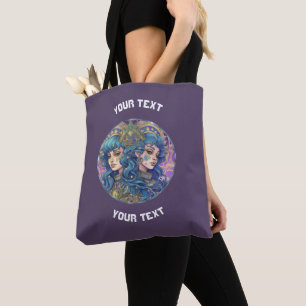 BOLSA TOTE SINAL ZODIAC GEMINI PERSONALIZADO
