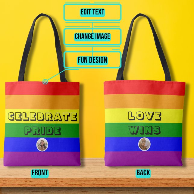 Bolsa Tote Sinalizador Arco-Íris do Orgulho LGBTQIA+ (Please enjoy our design and see the others in the collection.)