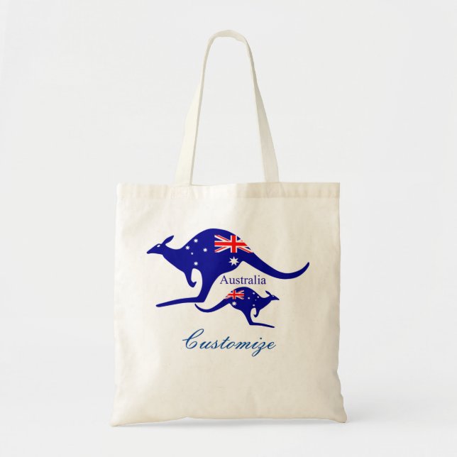 Bolsa Tote Sinalizador australiano Kangaroo Thunder_Cove (Frente)