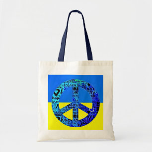 Bolsa Tote Sinalizador azul de apoio à Ucrânia