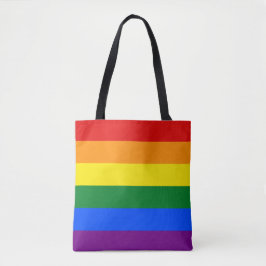 Bolsa Tote Sinalizador Clássico LGBTQ Orgulho gay Rainbow