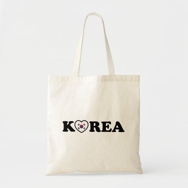 Bolsa Tote Sinalizador Coração de Amor da Coreia (Frente)