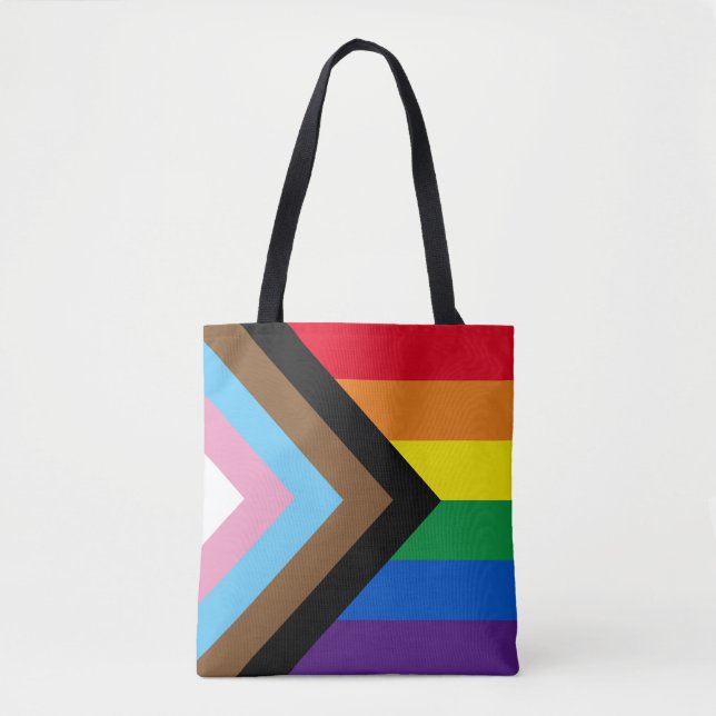 Bolsa Tote Sinalizador de diversidade de gay do arco-íris Lgb (Frente)