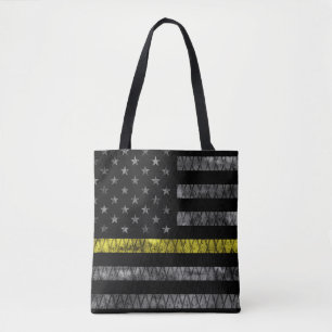 Bolsa Tote Sinalizador de Linha Amarelo Fino do Dispatcher