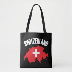 Bolsa Tote Sinalizador de Mapa de suiça