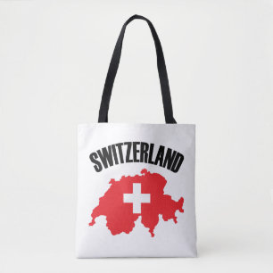 Bolsa Tote Sinalizador de Mapa de suiça