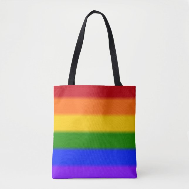 Bolsa Tote Sinalizador de Orgulho gay de queda (Frente)