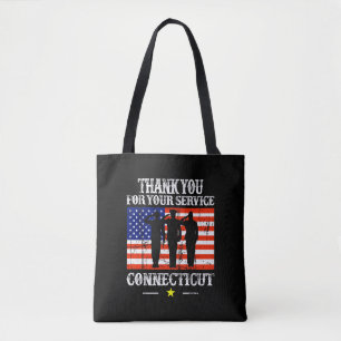 Bolsa Tote Sinalizador do Connecticut EUA - Estado dos EUA Co