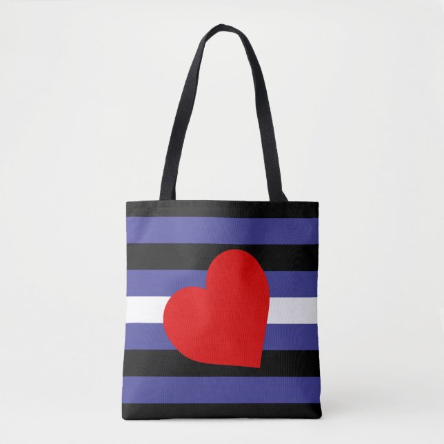 Bolsa Tote Sinalizador do Orgulho de Couro (Frente)