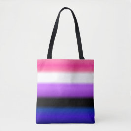 Bolsa Tote Sinalizador do Orgulho de Gradação do Genderfluido