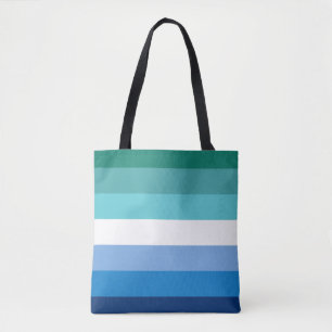 Bolsa Tote Sinalizador do Orgulho Masculino Gay (Azure)