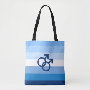 Bolsa Tote Sinalizador do Orgulho Mmasculino do Gay MLM