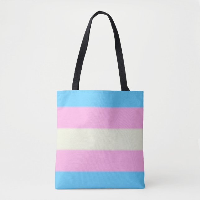 Bolsa Tote Sinalizador do Orgulho Transgênero de Queda (Frente)