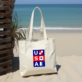 Bolsa Tote Sinalizadores de Navegação Marítima Azul Branco-Ve