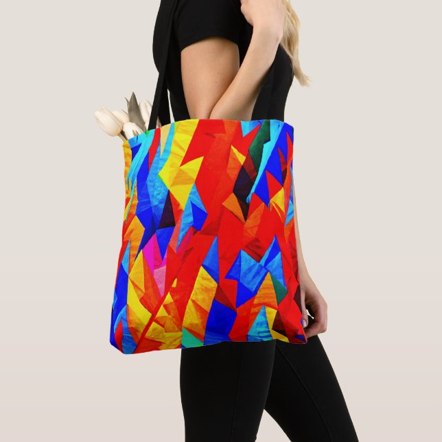 Bolsa Tote Sinfonia de cor abstrato (Close Up)
