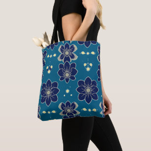Bolsa Tote Sinfonia Floral de Aquarela - Botânica Sem Costura