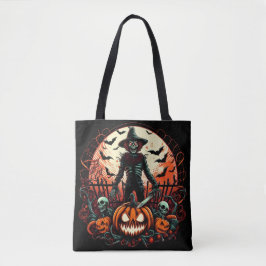 Bolsa Tote Sinistro Espantalho Jack O Lanterna Halloween Assu