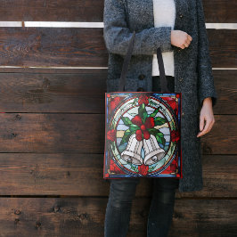 Bolsa Tote Sinos de Prata Faux Vidro Colorido