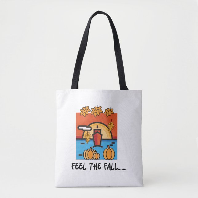 Bolsa Tote Sinta a época do outono refrescando beleza (Frente)