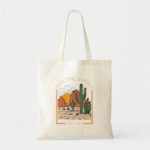 Bolsa Tote Sinta o deserto sunset Vibes Arizona Cactus Mounta