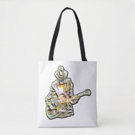 Bolsa Tote Sinta os Blues - Design de violão artístico