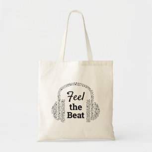 Bolsa Tote Sinta os fones de ouvido musicais modernos