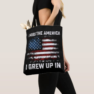 Bolsa Tote Sinto Falta Da América Em Que Cresci Bandeira Amer