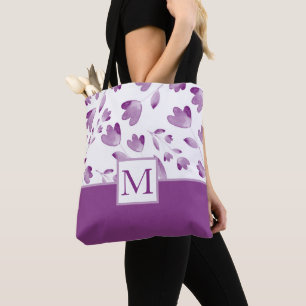 Bolsa Tote Sistemas de Flor de Aquarela Puro