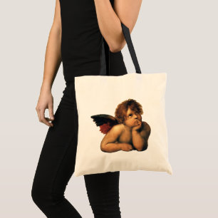 Bolsa Tote Sistine Madonna, detalhes de Angels por Raphael Sa