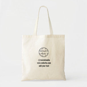 Bolsa Tote site de logotipo de adição de cores aquáticas p